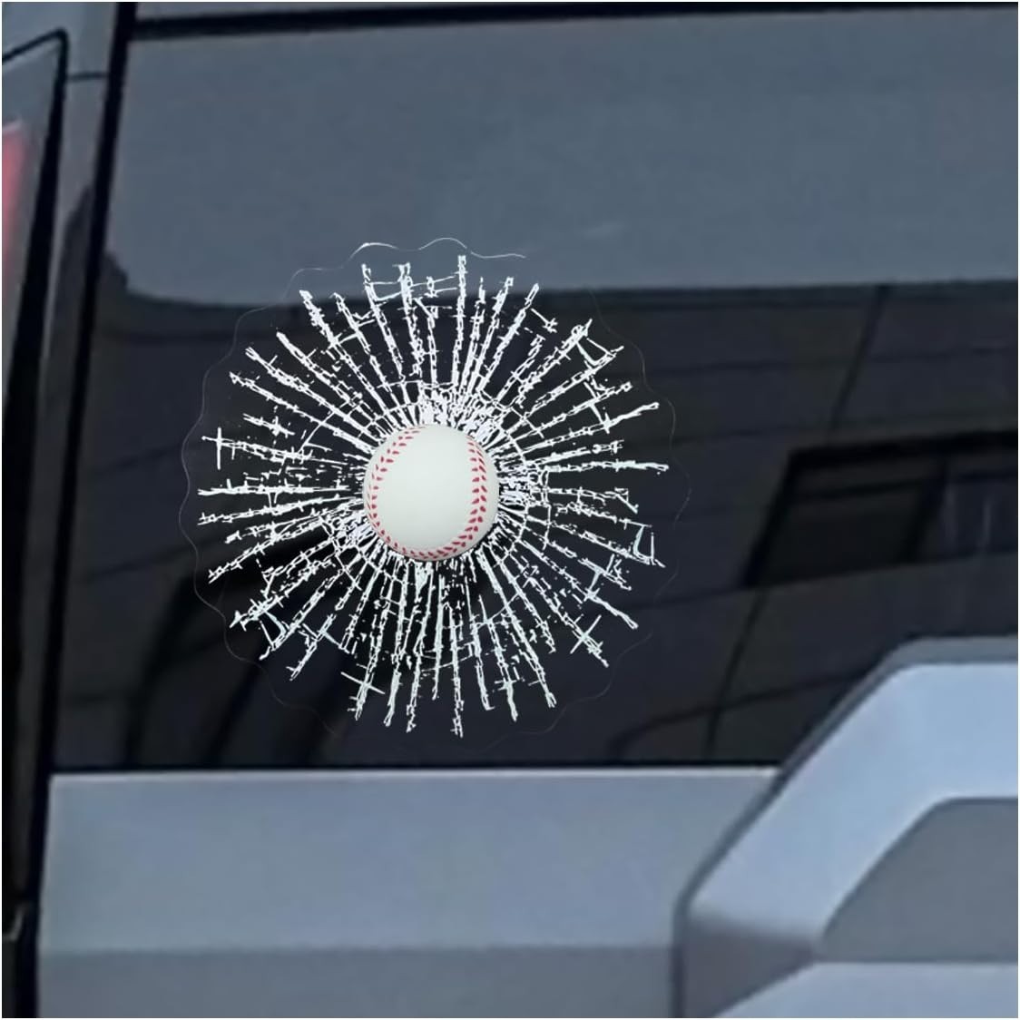 3D Prank Broken Glass Car Sticker – Funny Decal for Windshield Decoration
