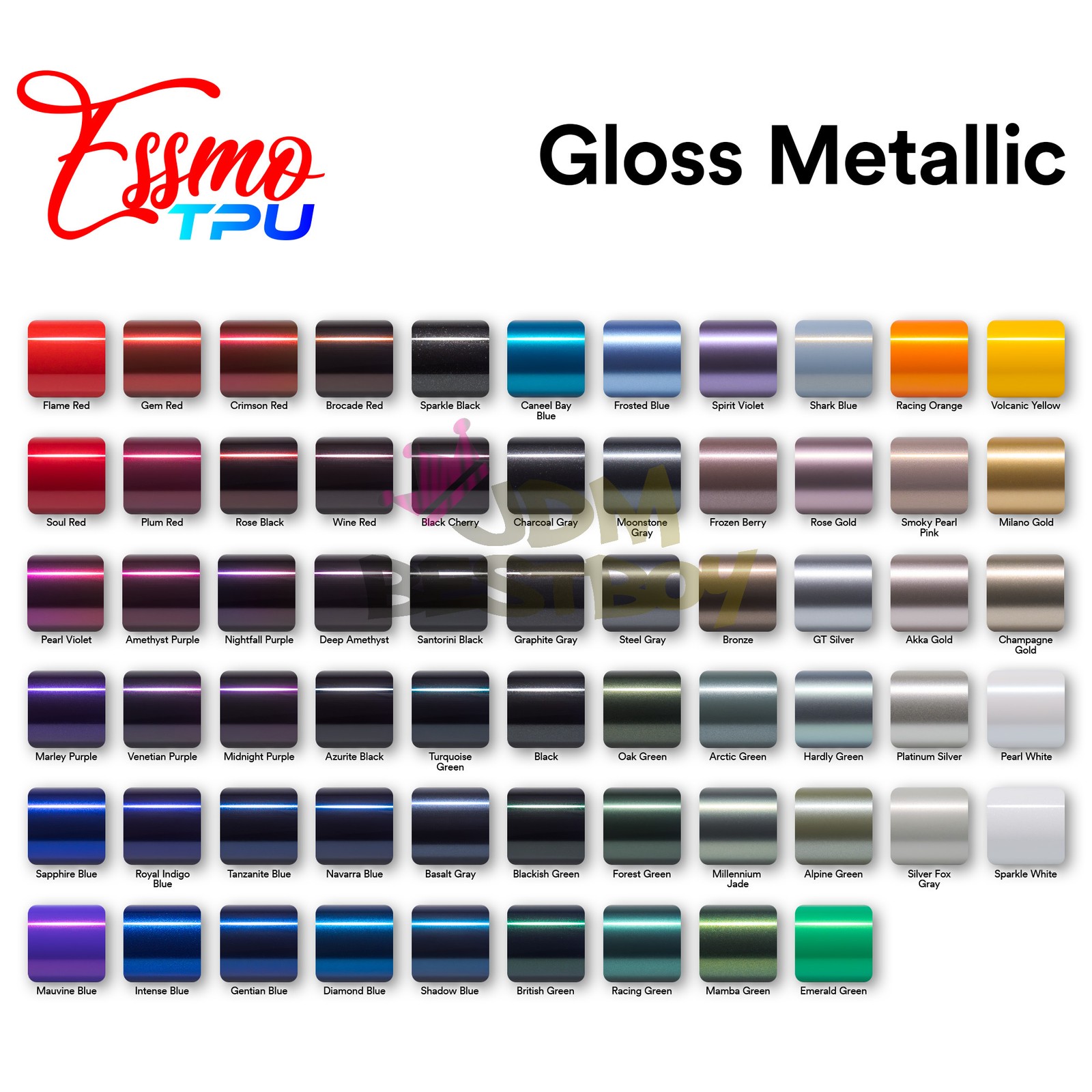 Gloss Metallic Millennium Jade PPF TPU Paint Protection Film Dry Wet Vinyl Wrap