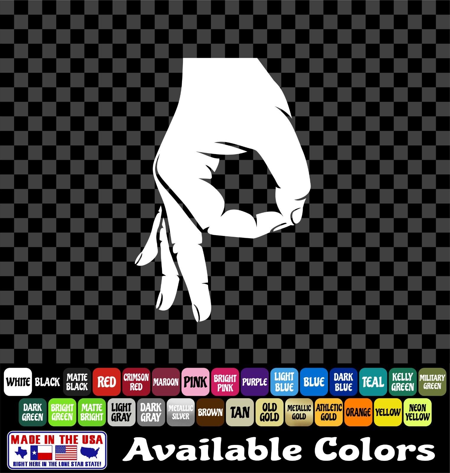 CIRCLE Hand Punch Game Sticker Made You Look Gotcha Sneaky Okay Vinyl Decal