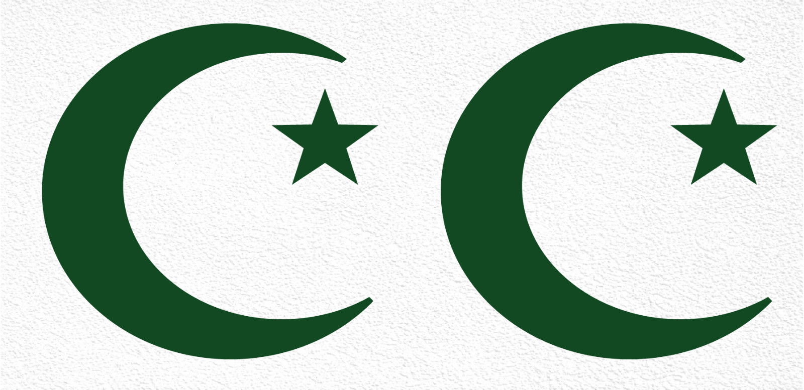 Islam Muslim Crescent Logo Moon Star Decal Sticker Choose Color and Size P1045