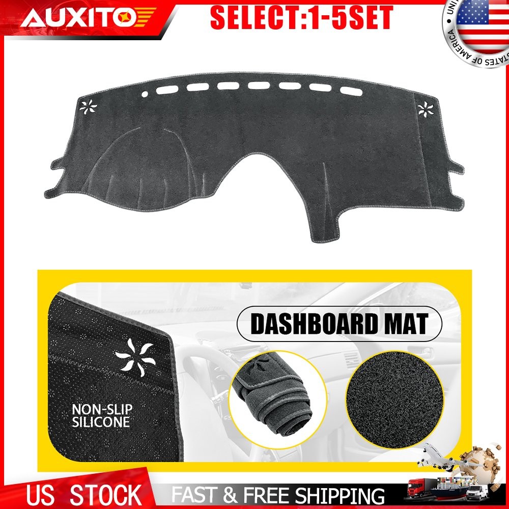 Gray Dashboard Mat for Toyota Sienna 2004-2010 Dash Cover Pad Anti-Glare 1-5X