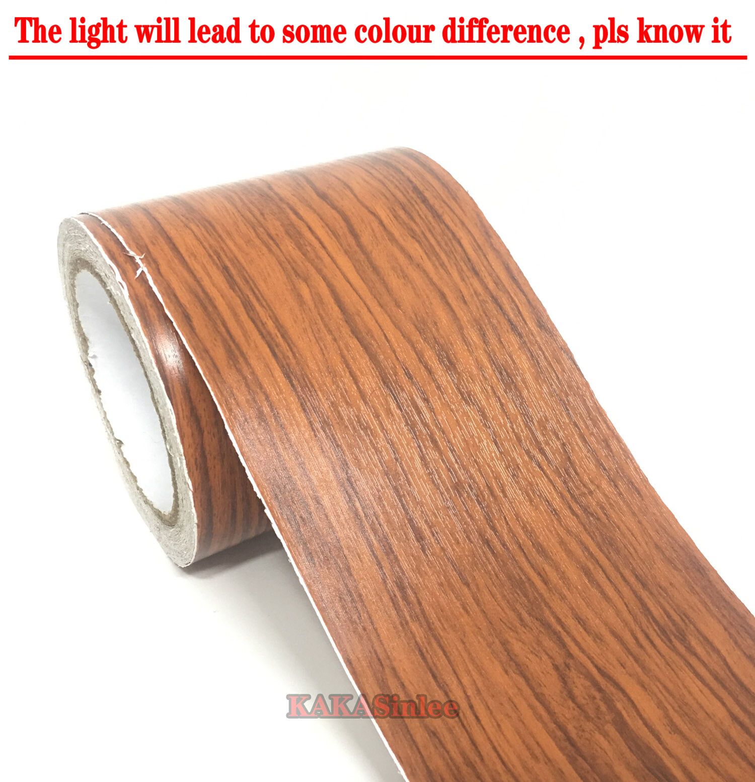 #9723 – 4in W Wood Textured Grain Tape Decal Vinyl Wrap PVC Sticker House Decors