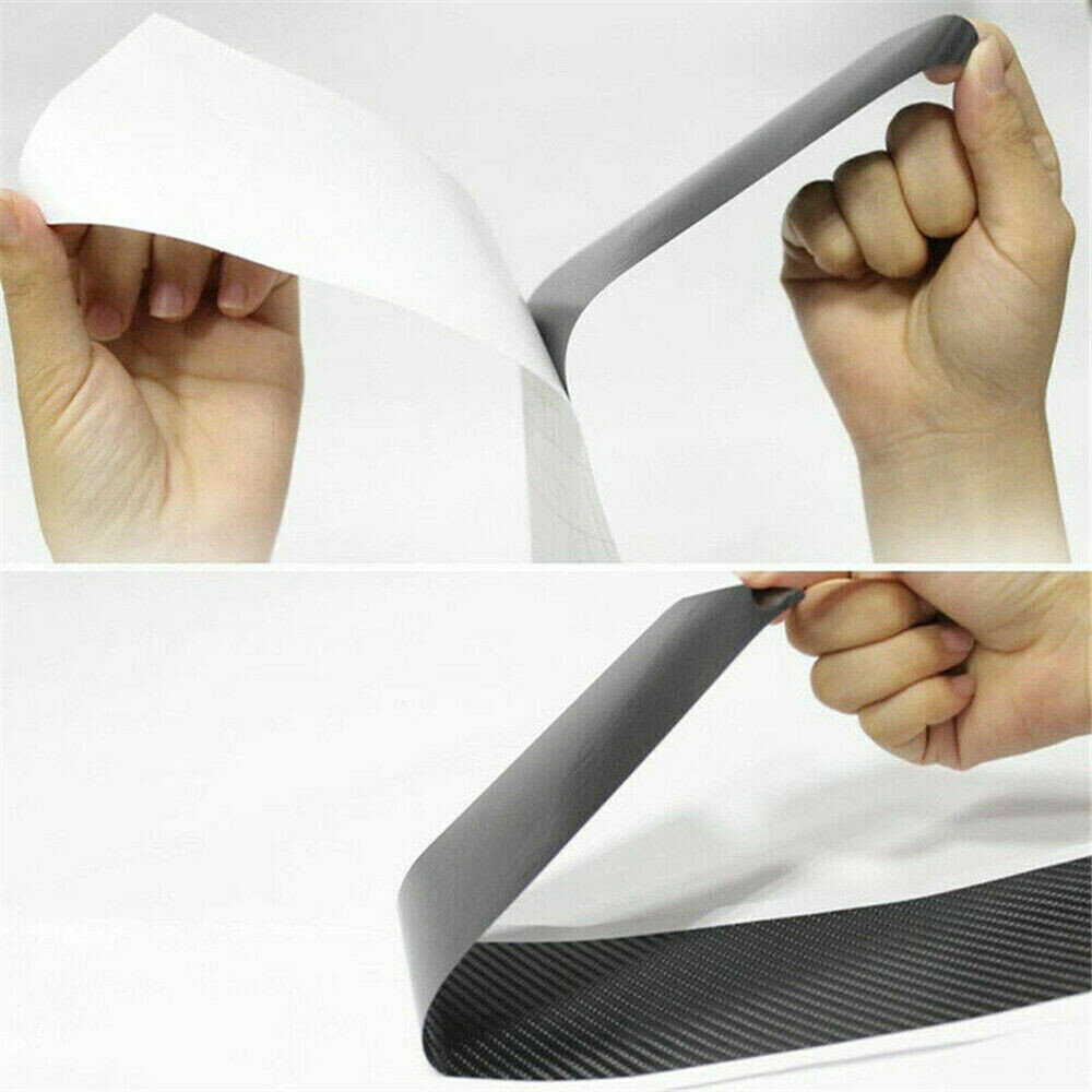 4pcs Carbon Fiber Car Door Plate Sill Scuff Cover Anti Scratch Sticker Protector