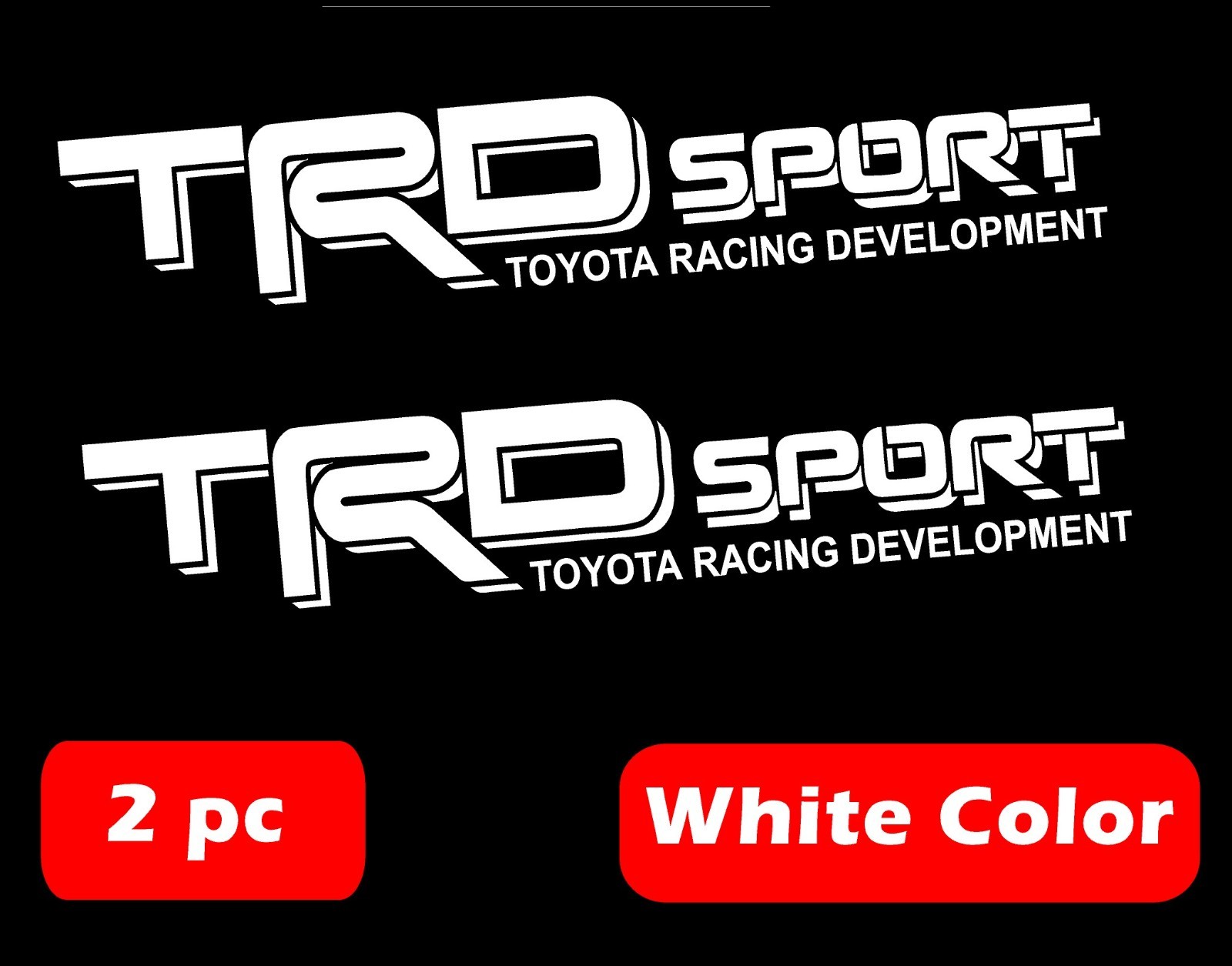TRD Vinyl Decal Stickers BLACK/RED Toyota Truck Sport Tacoma 18″ *Approx