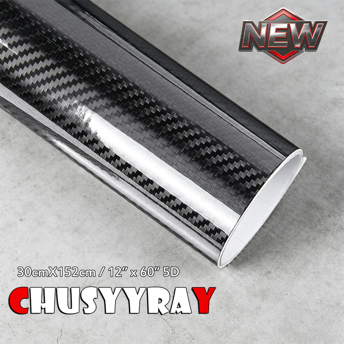 12″ x 60″ Gloss Black Vinyl Film Wrap Sticker Decal Air Bubble Free 1ft x 5ft