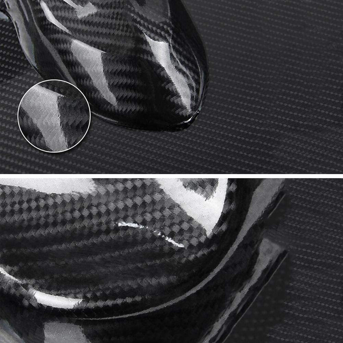 Premium Fibra De Carbono For Car Vinilo Para Autos Carros Negro 30cm*152cm 7D US