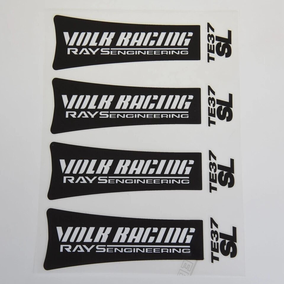 Full Set 8pcs Volk Racing TE37 SL Rays Engineering Wheel Rim Decal Sticker Kit