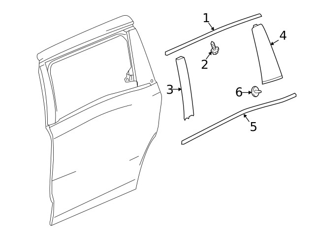 Genuine Honda Garnish Assembly L Slide Door Quarter Pillar 72975-THR-A01