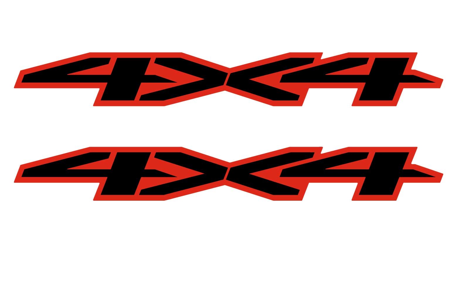 2019 20 21 22 23 24 Chevy Silverado 1500 Black Red 4X4 Bed Side Decals Set of 2