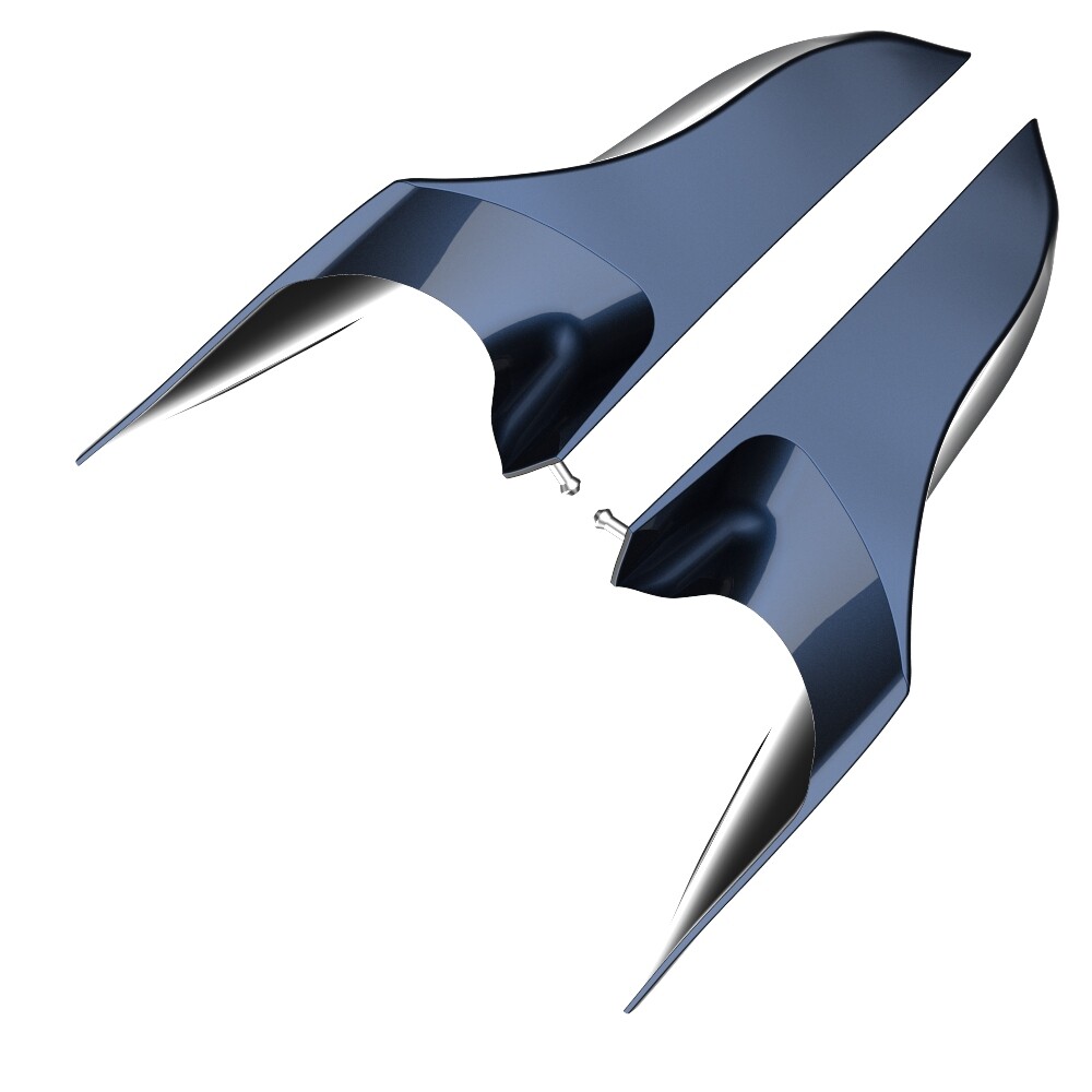 Midnight Blue CVO Stretched Extended Side Cover Panel For 2014+ Harley Touring