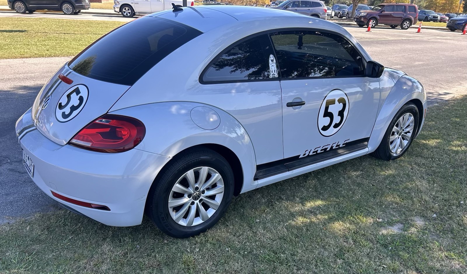 New Dark Herbie The Love Bug Decal Sticker Kit GRAYSCALE