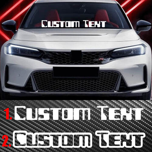 Custom Text Personalized Lettering Windshield Decal Sticker JDM KDM USDM EURO F