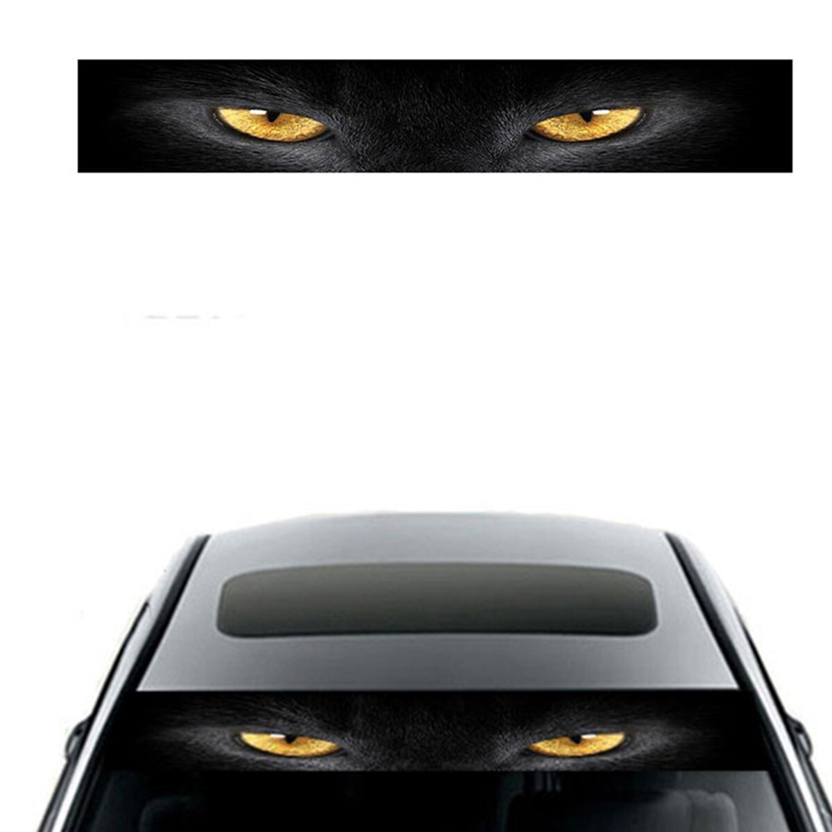 Car Eye Leopard Sticker Decal Graphics Sunshade Decor For Front Rear Windshield