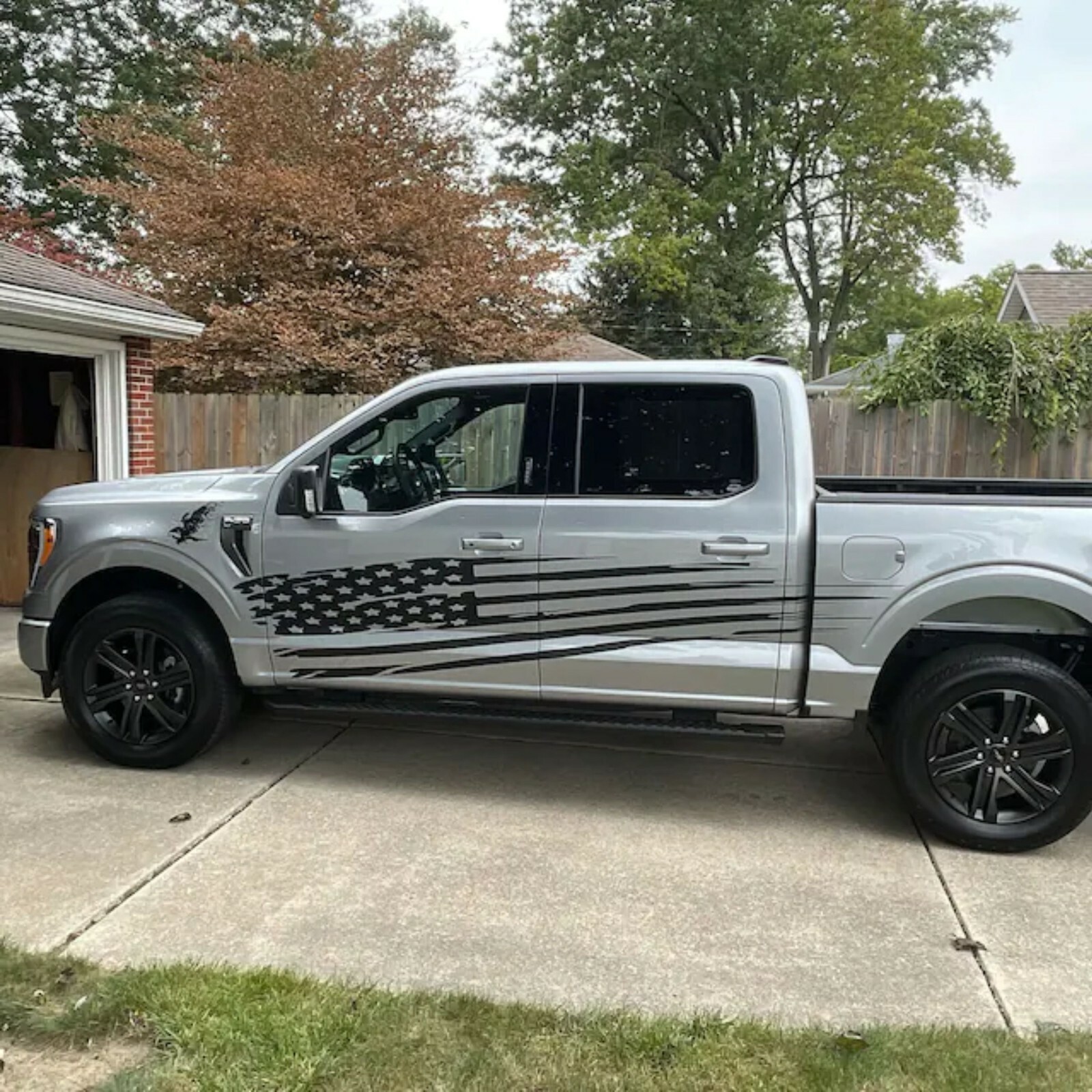 LARGE American FLAG graphics decal fit for any cars, truck, boat, trailers