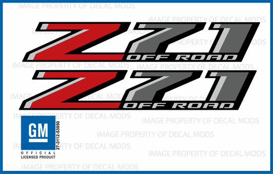 set of 2: 2018 Z71 Off Road Decals F18 stickers Chevy Silverado GMC Sierra FG7J0