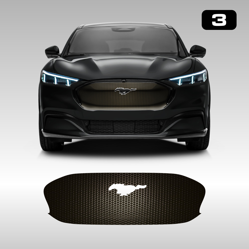 Front Grill Imitation Decal BRONZE, for Ford Mustang Mach-E 2021 2022
