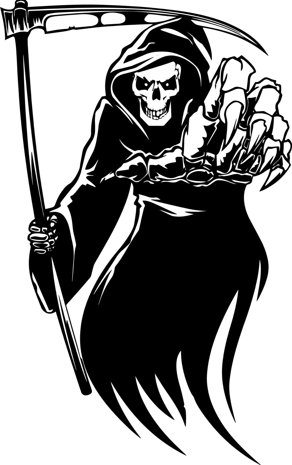 2.5” Grim Reaper Small Sticker Death Dark Scary Creepy Goth Metal Evil Dead