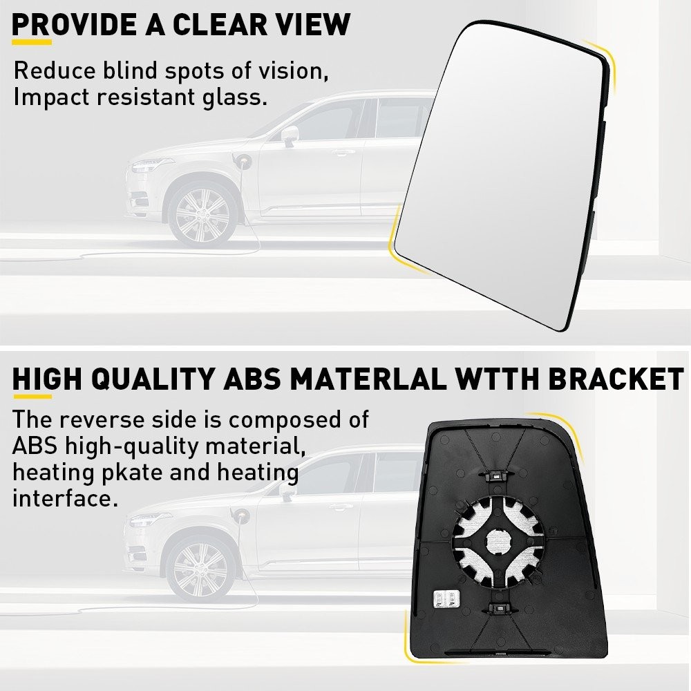 1/2Set Right Left Passenger Upper Mirror Glass for Ford 15-22 Transit T150 250 3
