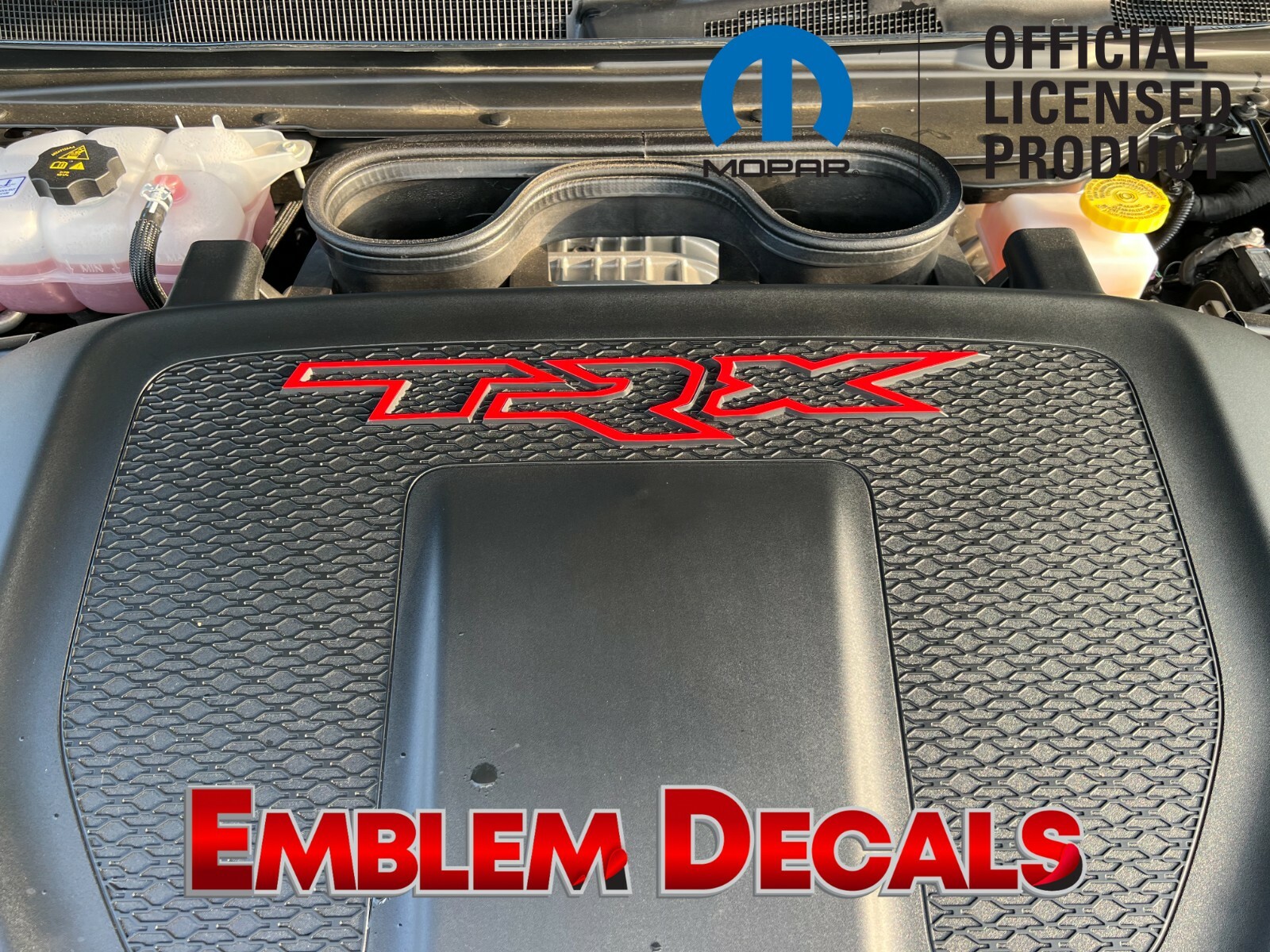Ram 1500 TRX Engine Cover Emblem Overlay Decal 2021 2022 2023