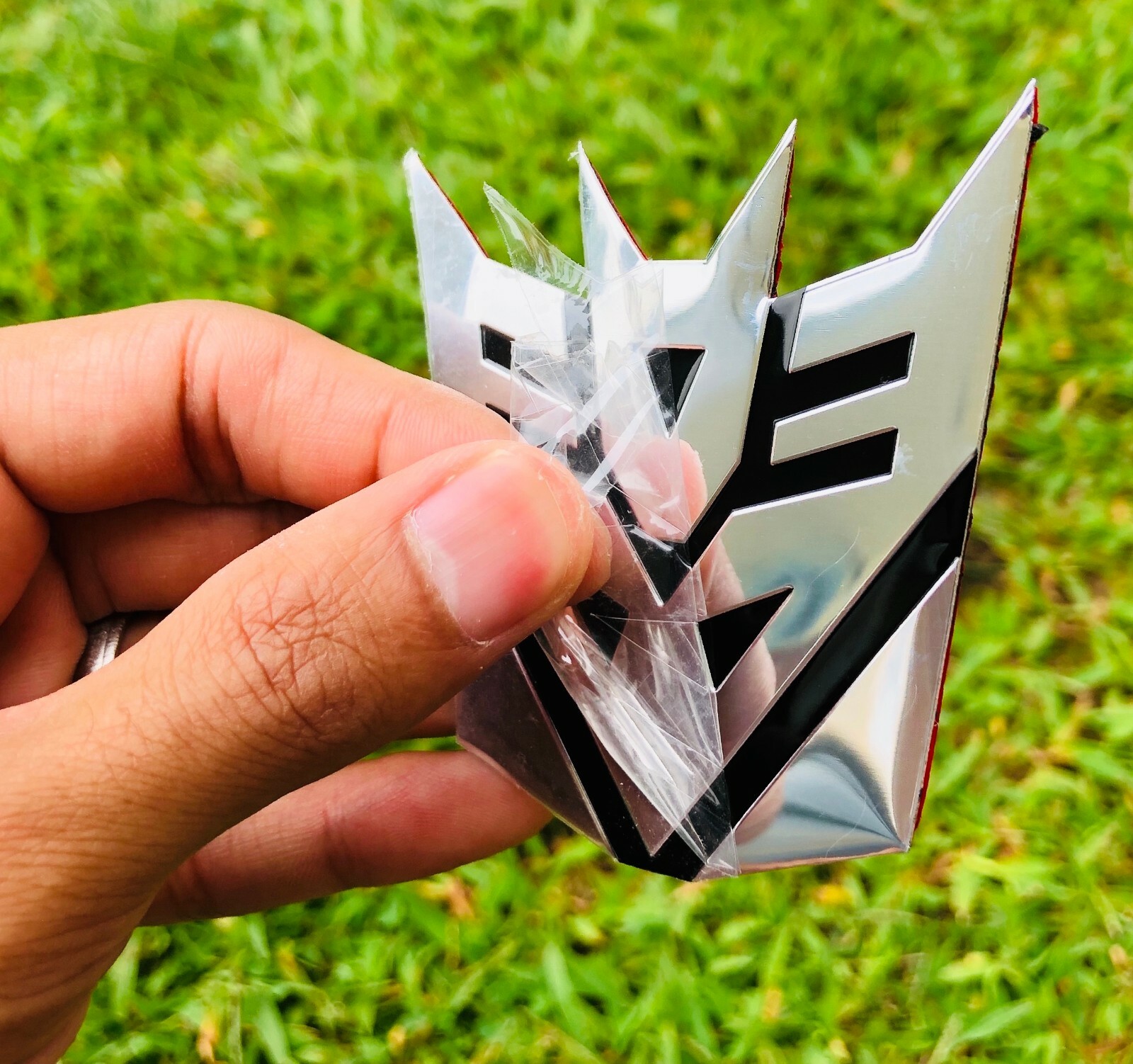 (2 PACK) ALUMINUM Transformers Autobots Decepticon Car Sticker Decal Emblem