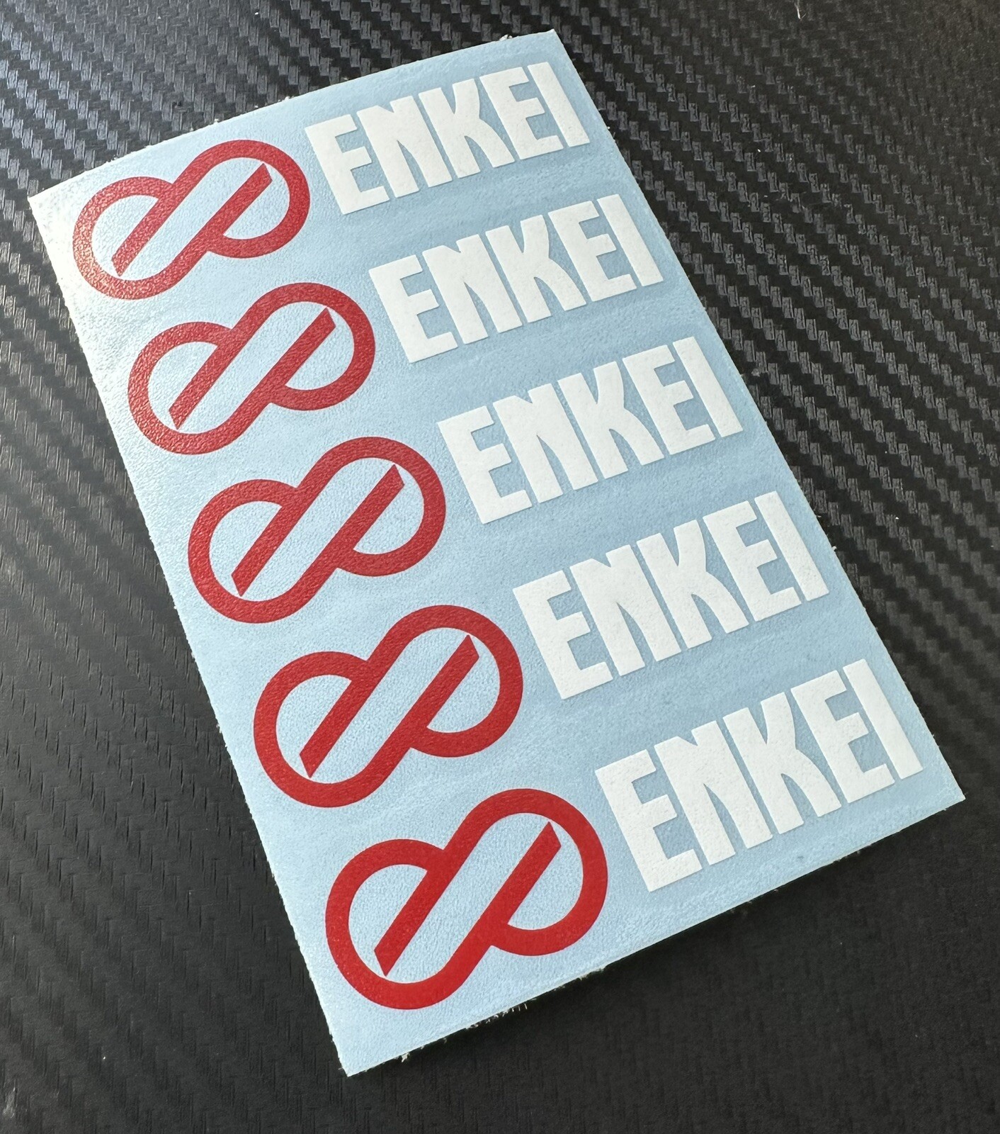 5 Enkei Logo Vinyl Decals Stickers for Spokes of Wheels Rims You Pick Colors