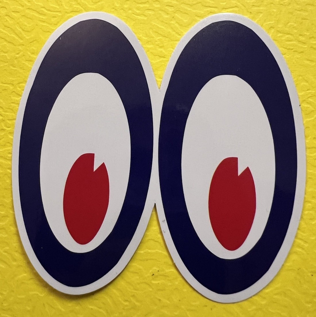 Mods Moon Helmet EyesSticker. Aprox Size: 2.5”X 2.75”Glossy* Free Ship W/Trackin