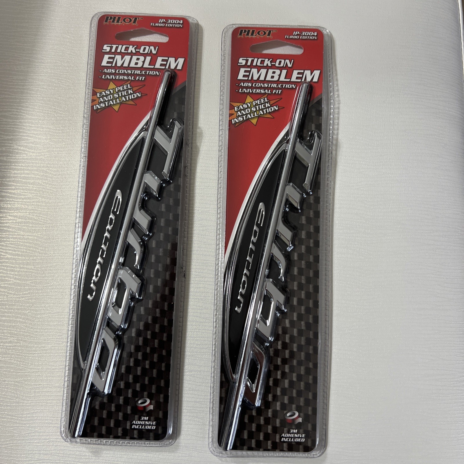 Stick-On Emblem Pilot Turbo Edition IP-3004 Two Emblems NEW