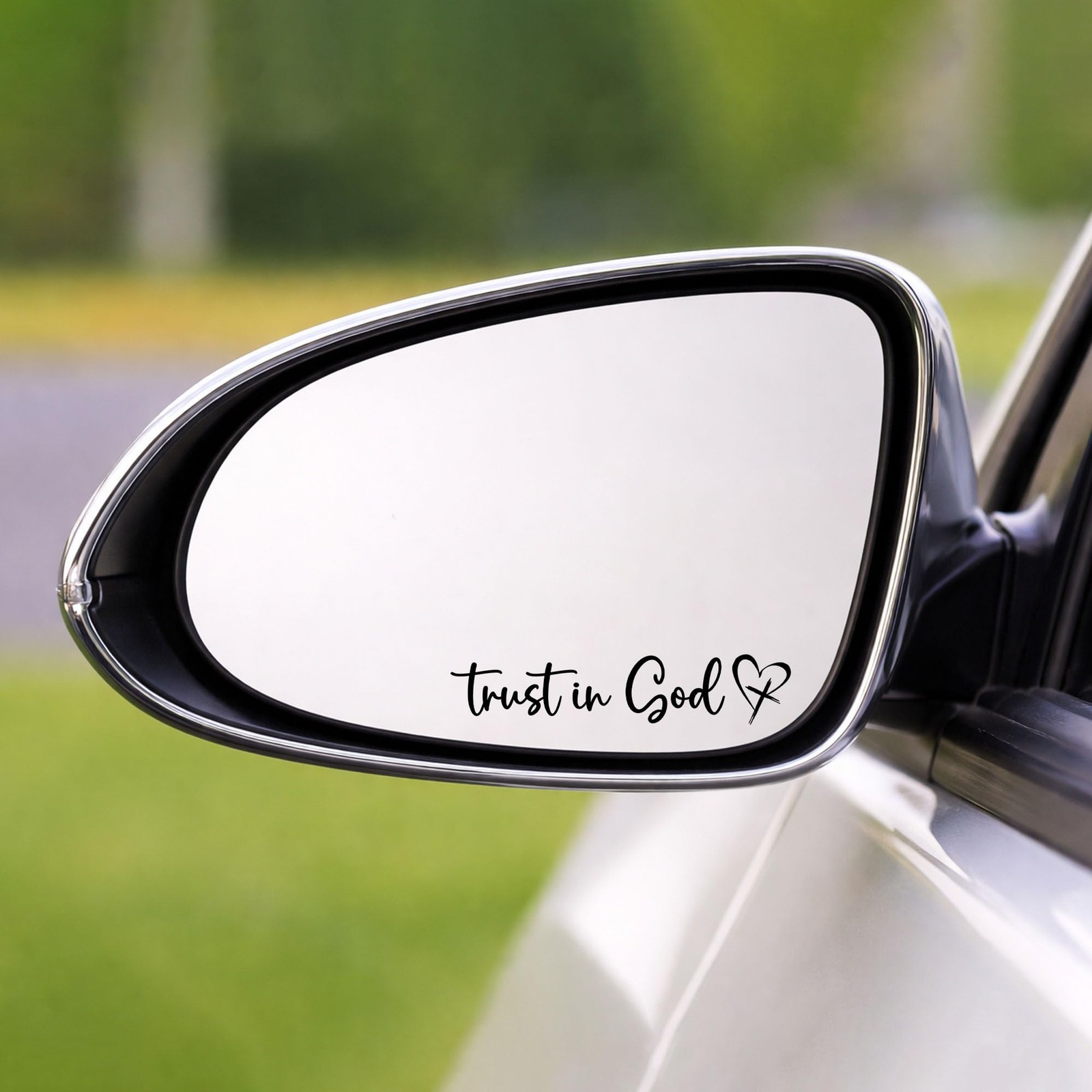 VICILO Trust in God Car Mirror Decal 1 Pack, Rearview Black
