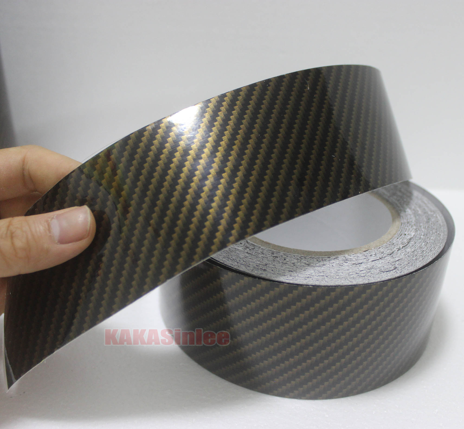 Brown 2D / Decal Car PVC Texture Carbon Fiber Vinyl Tape Wrap Sticker Film Trim