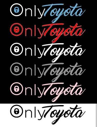 Only Toyota Sticker Decal For Toyota Camry Supra 4 Runner MR2 Prius Tundra