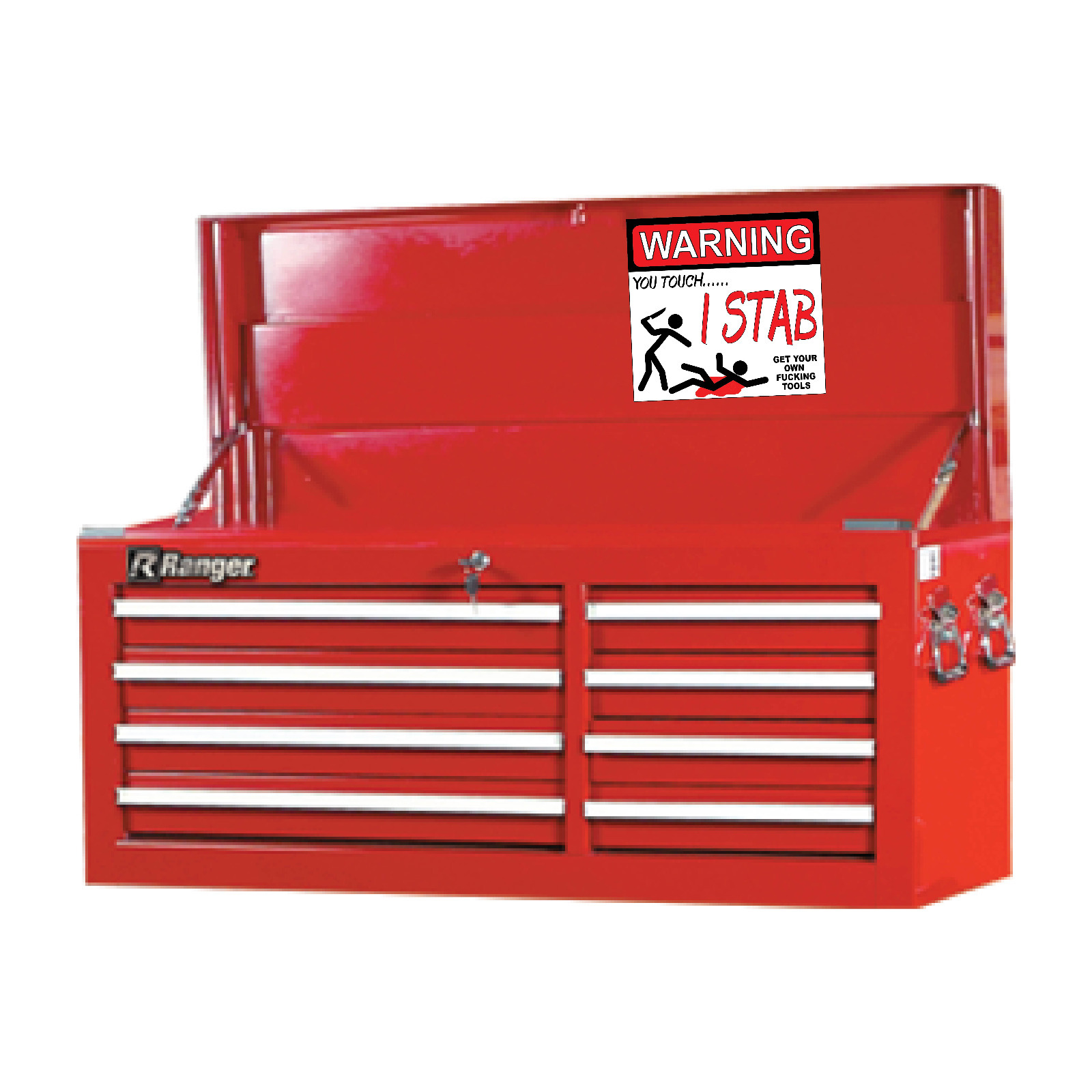 Funny Warning Bumper Sticker Decal GET YOUR OWN F*CKING TOOLS Vinyl Toolbox Yeti