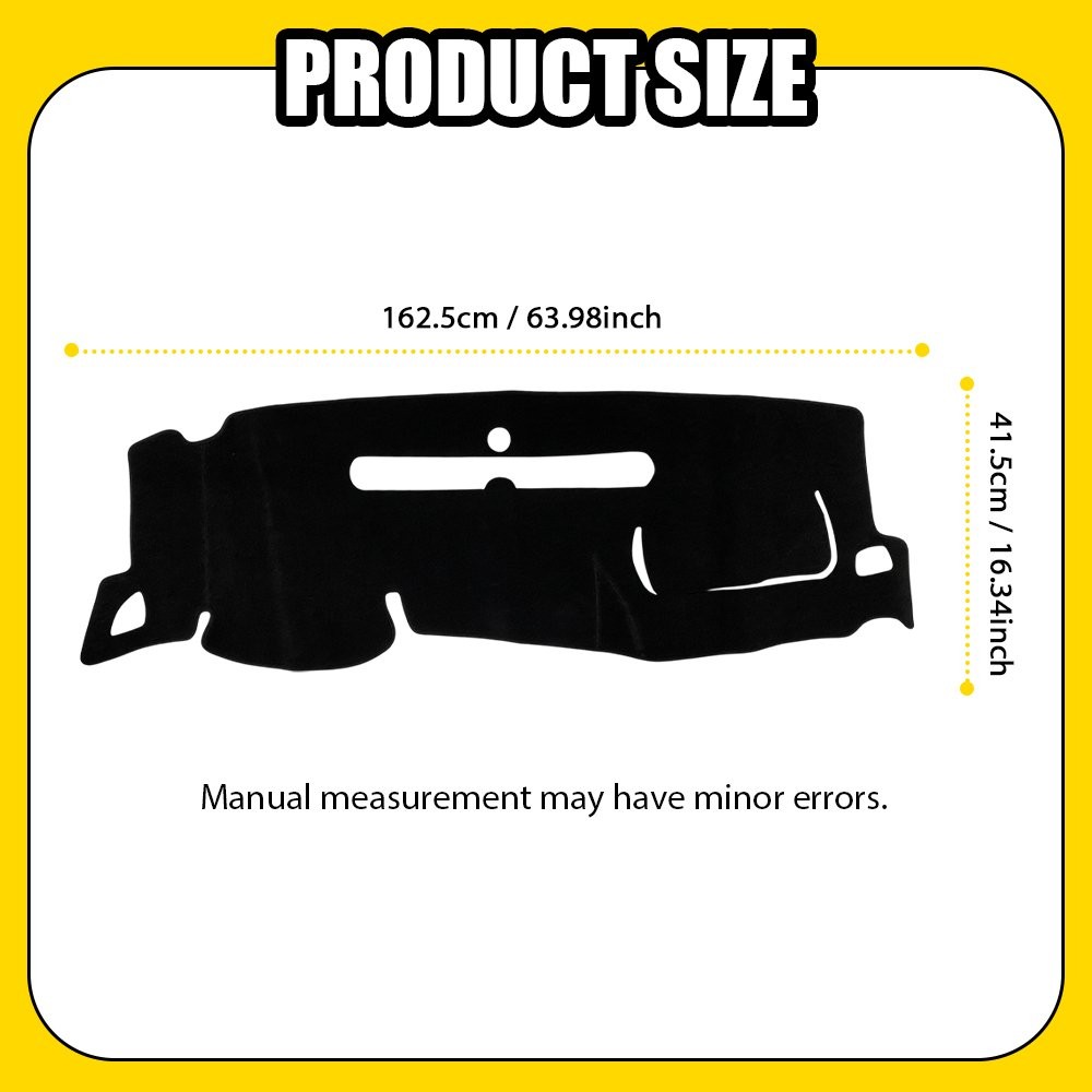 Dash Board Cover Mat Fit 07-13 GMC Sierra 1500 2500 3500HD Dashboard Black 1-5X