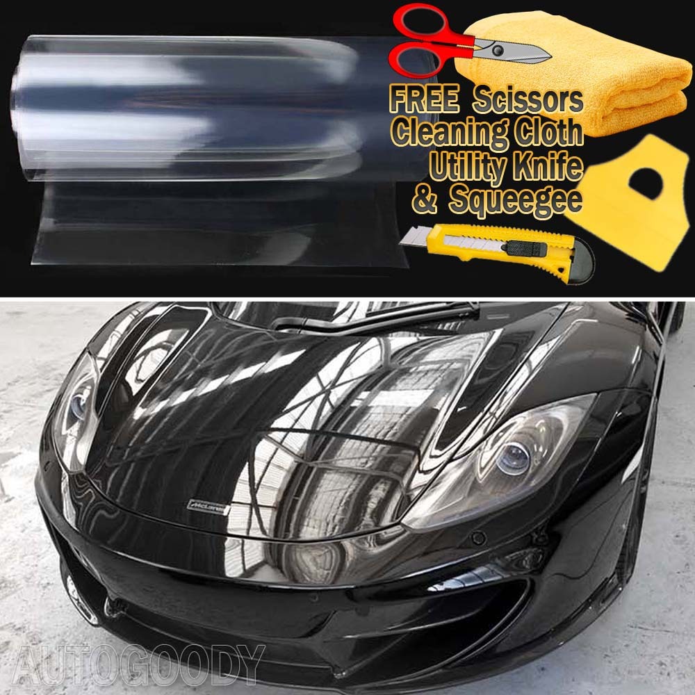 24″x60″ Clear Bra Paint Protection Vinyl Film Wrap Transparent Car Paint Shield