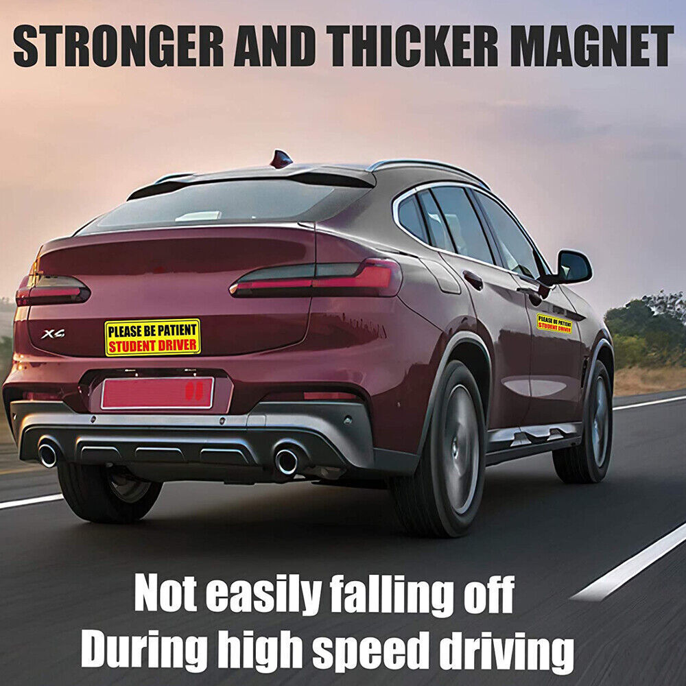 3 Pcs Student Driver Magnet Car Signs Please Be Patient Car Bumper Sticker Decal