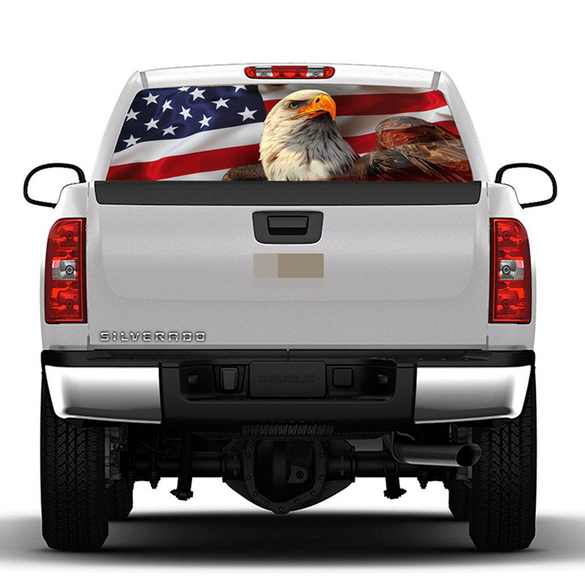 Car Rear Window American Flag Graphic Decal Tint Stickers DIY Decor 135cmx36cm