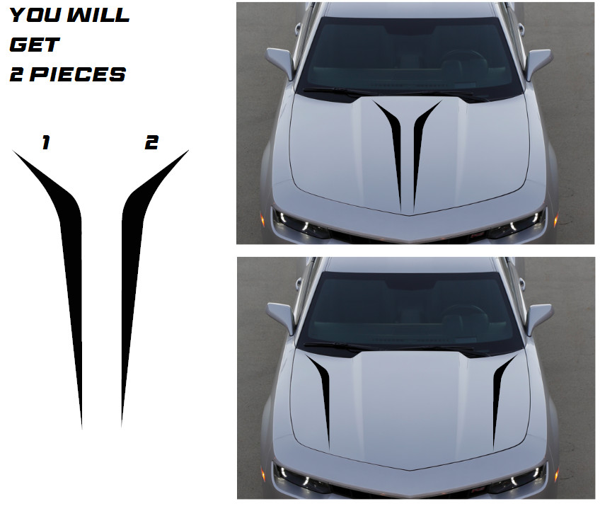 36″ Long Car Hood Decal Sticker Universal Auto Racing Body Stripe Vinyl [H2]