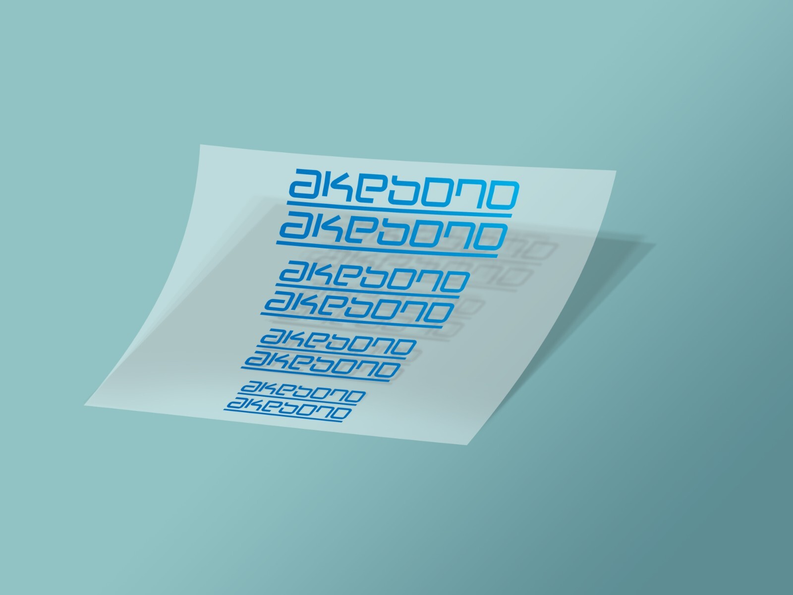 8pcs Akebono Caliper Decal Stickers, Die-Cut Vinyl Decal Sticker