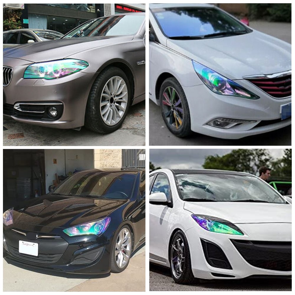 Vinyl Smoke Protection Tint Headlight Taillight Film Wrap Fog Chameleon Light