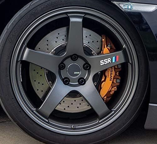 4 Pcs SSR Type C Racing Wheel Rim Auto Car Decals Stickers Universal Reflective