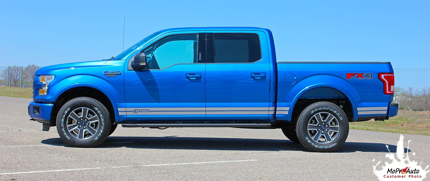 2015-2020 F-150 Lower Panel ROCKER ONE Solid Decals Stripes Vinyl Graphics