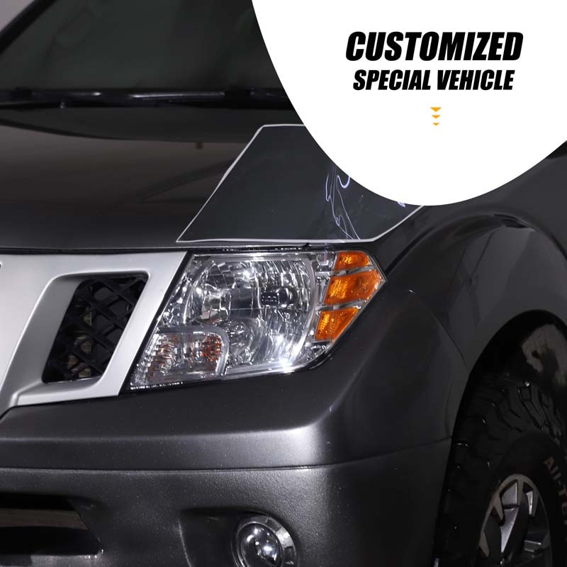Black Headlight Sticker Film Precut Headlamp Tint For Nissan Frontier 2009-2017