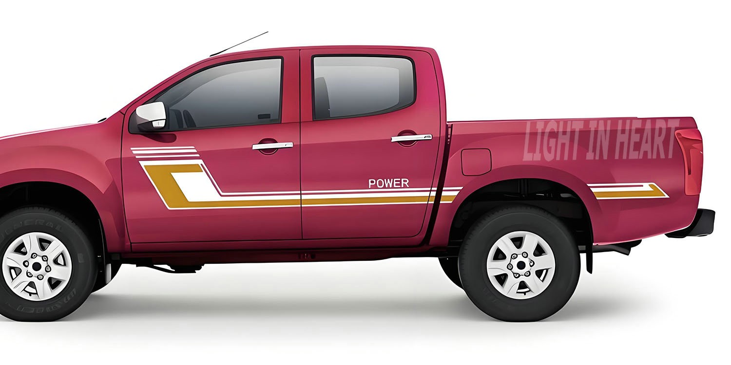 Fit For Isuzu D-max Racing Stripe Graphics Sticker Pickup Trunk Side Vinyl Decal