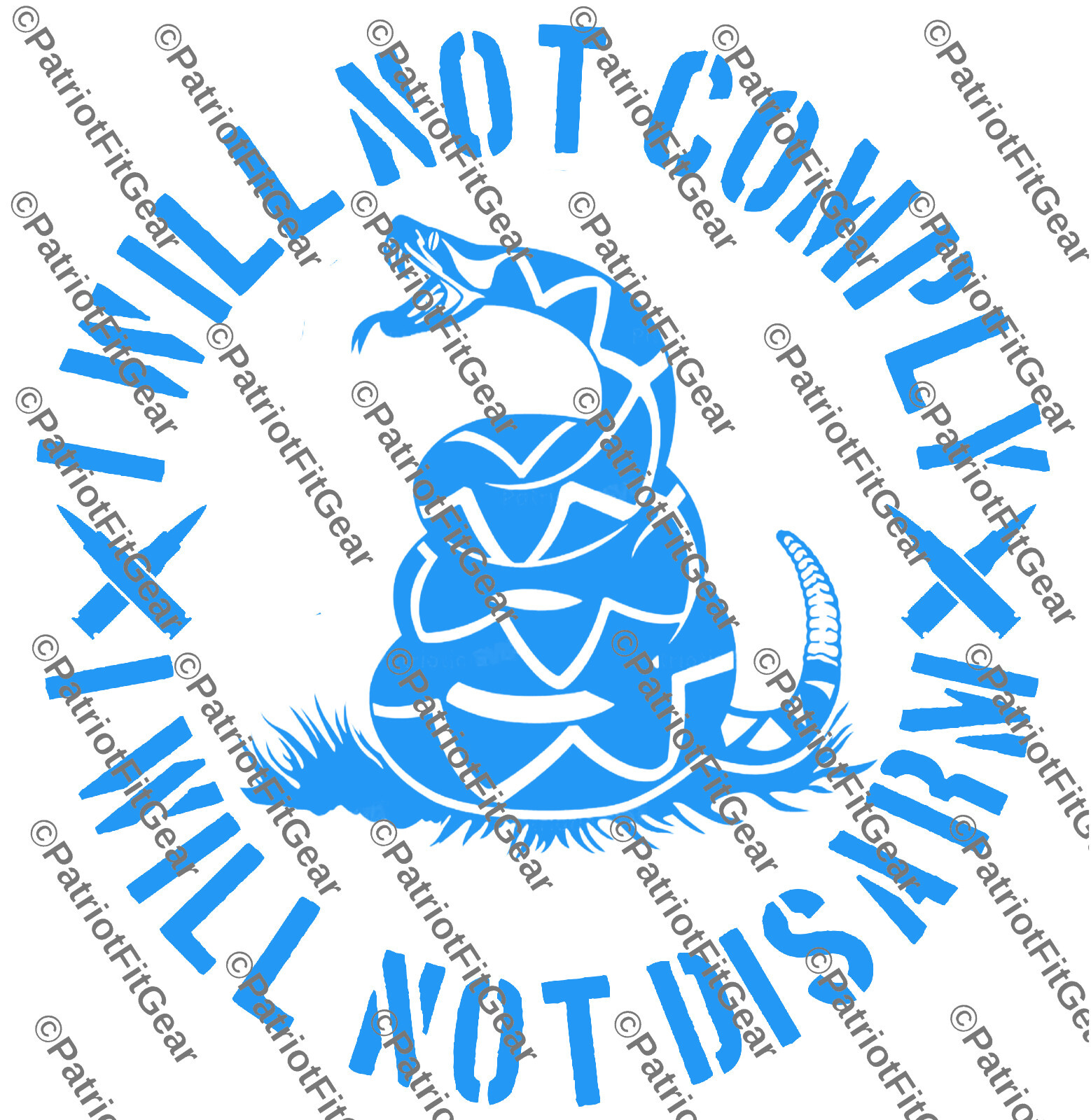I will Not Comply,Snake,Gun Rights,We The People,Molon Labe,Custom Vinyl Decal