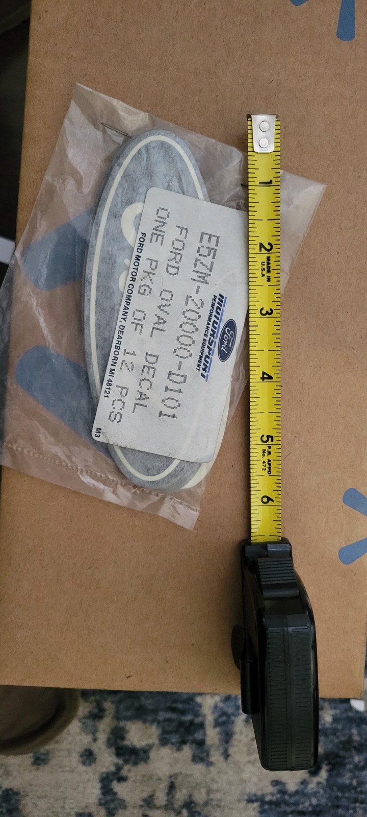 Vintage Ford Motorsport Decal 5 1/2 X 2.
