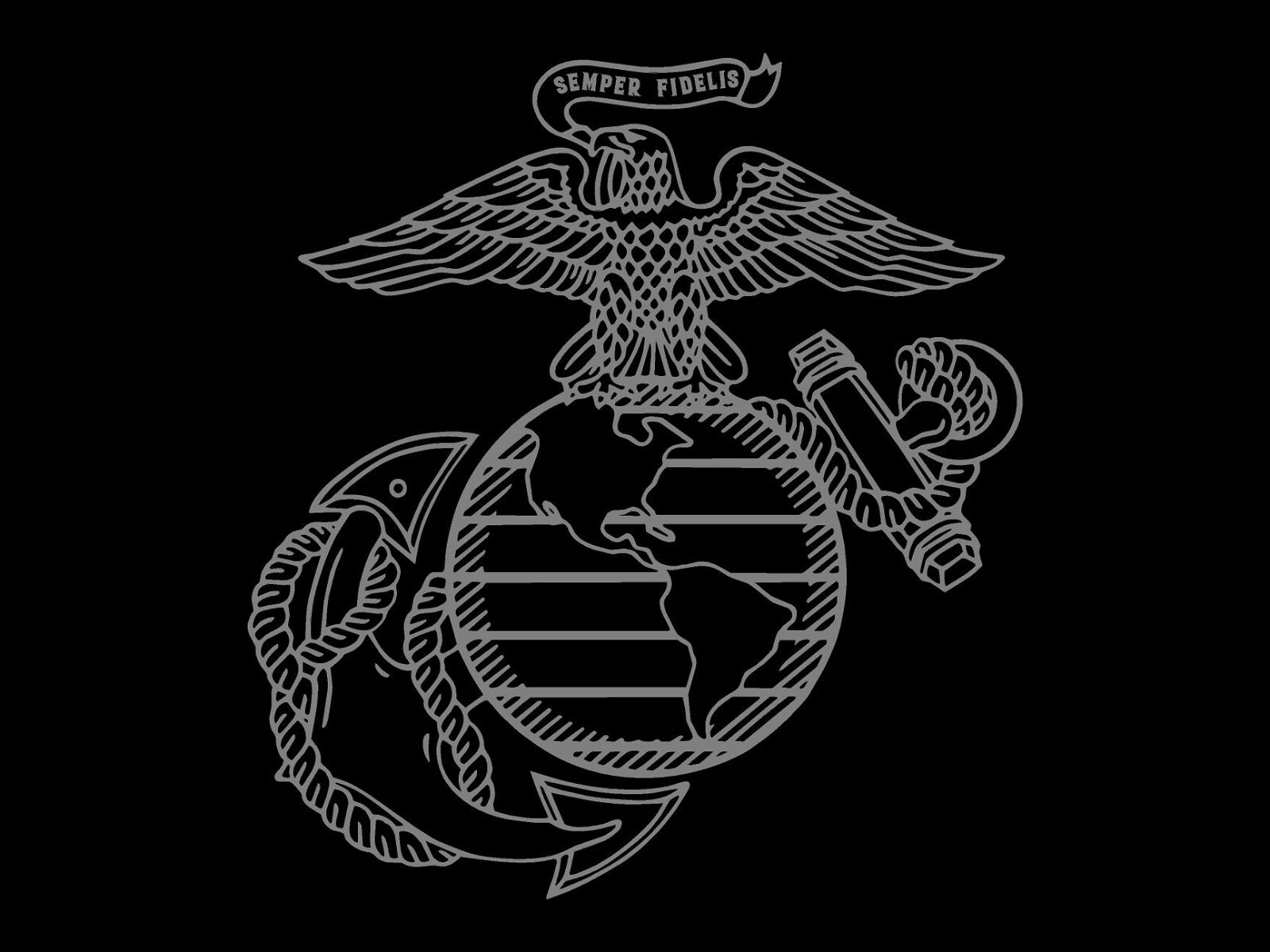 Marine Corp Emblem USMC Marines Logo Vinyl Decal Multiple Colors and Sizes