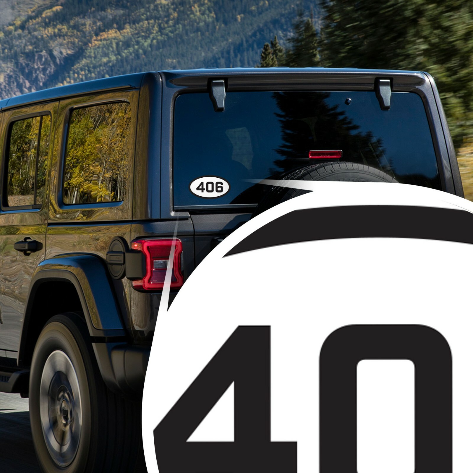 Montana Area Code 406 Stickers | 5×3-Inches | Laminated UV Protected