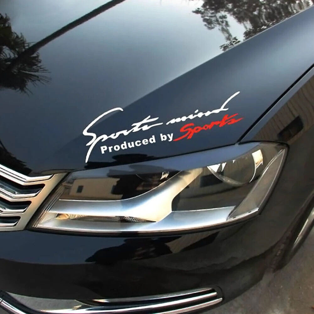 19X7CM White red Auto Sport Mind Decal Stickers Reflective Vinyl Graphic Sticker