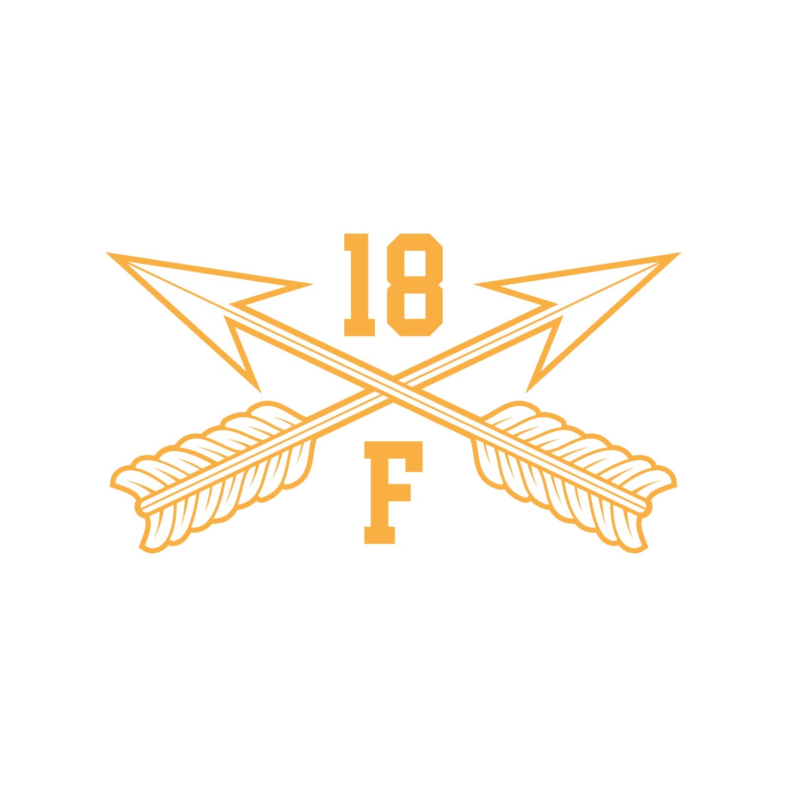 Army MOS 18F Special Forces Intelligence Sergeant Crossed Arrows Decal 3″ x 5.5″