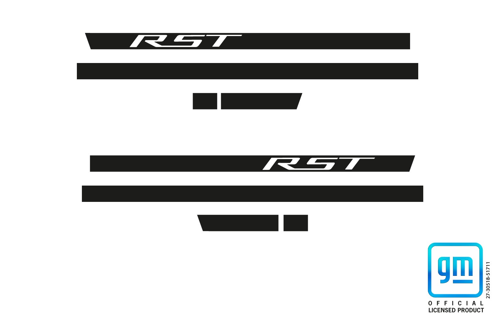 2019 20 21 22 23 24 Chevy Silverado 1500 Matte Black RST Crew Double Cab Decals