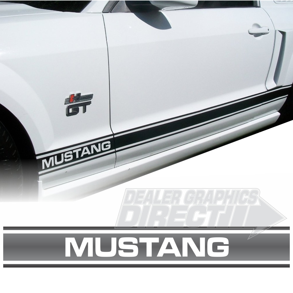 Ford Mustang Factory Style Rocker Panel Stripes 5 Styles Designed for All Years